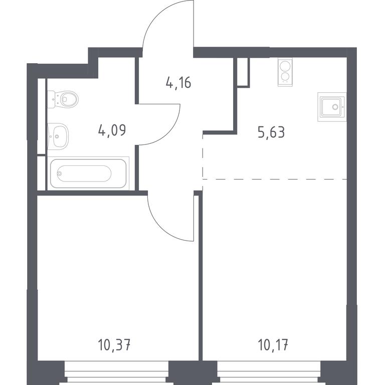 Apartment Sale, 34.42 sq. m. at Kosmicheskiy kvartal, M.K. Tikhonravova Street, Yubileyniy Microdistrict, Korolyov, Moscow Region, Russia #1 Apartment Sale, 34.42 sq. m. at Kosmicheskiy kvartal, M.K. Tikhonravova Street, Yubileyniy Microdistrict, Korolyov, Moscow Region, Russia #1