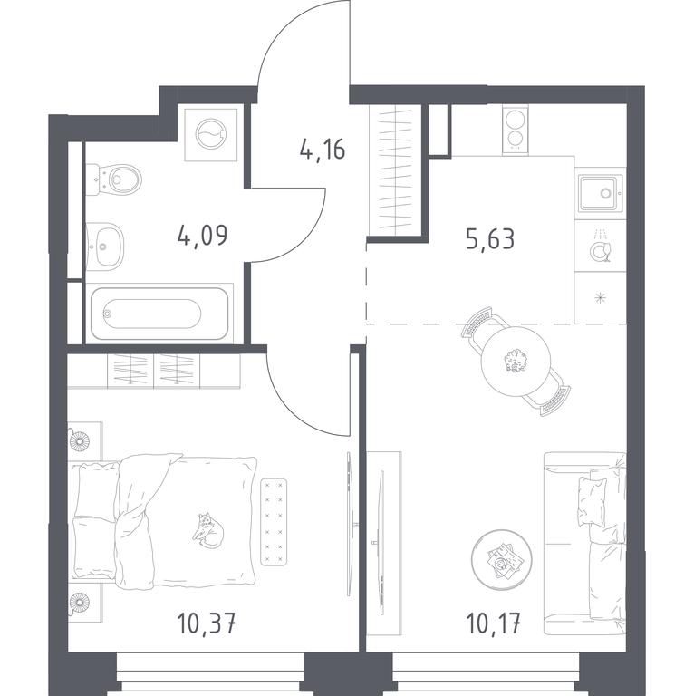 Apartment Sale, 34.42 sq. m. at Kosmicheskiy kvartal, M.K. Tikhonravova Street, Yubileyniy Microdistrict, Korolyov, Moscow Region, Russia #2 Apartment Sale, 34.42 sq. m. at Kosmicheskiy kvartal, M.K. Tikhonravova Street, Yubileyniy Microdistrict, Korolyov, Moscow Region, Russia #2