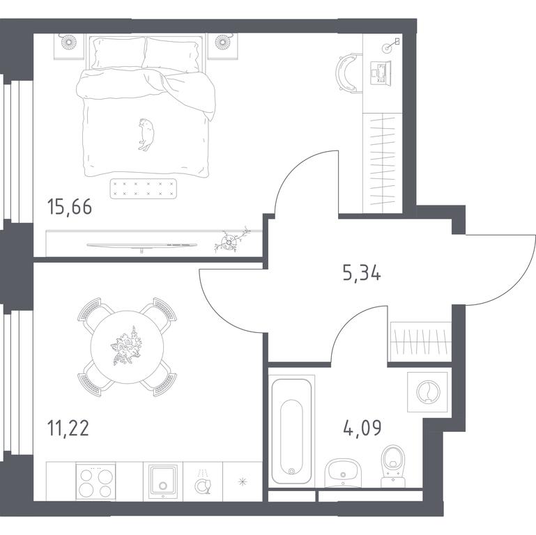 Apartment Sale, 36.31平方米 at Kosmicheskiy kvartal, M.K. Tikhonravova Street, Yubileyniy Microdistrict, Korolyov, Moscow Region, Russia #2 Apartment Sale, 36.31平方米 at Kosmicheskiy kvartal, M.K. Tikhonravova Street, Yubileyniy Microdistrict, Korolyov, Moscow Region, Russia #2