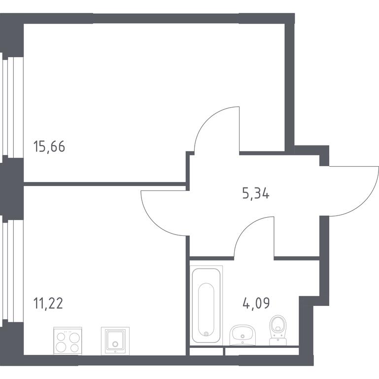Apartment Sale, 36.31平方米 at Kosmicheskiy kvartal, M.K. Tikhonravova Street, Yubileyniy Microdistrict, Korolyov, Moscow Region, Russia #1 Apartment Sale, 36.31平方米 at Kosmicheskiy kvartal, M.K. Tikhonravova Street, Yubileyniy Microdistrict, Korolyov, Moscow Region, Russia #1