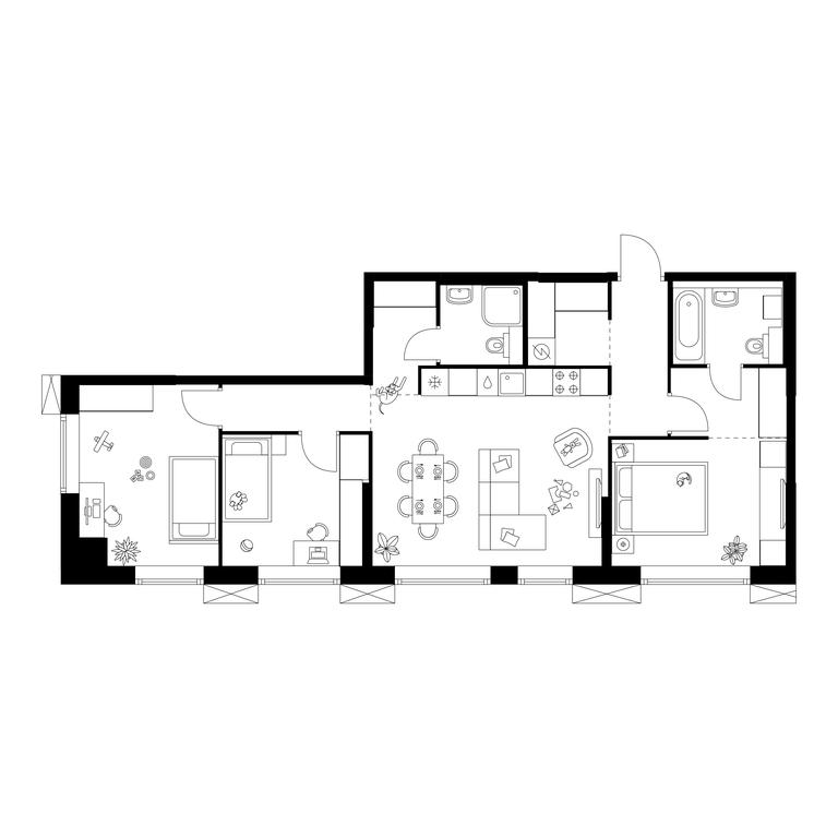 3-BD Apartment Sale, 77.2 sq. m. at Plehanova 11, Plekhanova Street, 13с6, Moscow, Russia #1 3-BD Apartment Sale, 77.2 sq. m. at Plehanova 11, Plekhanova Street, 13с6, Moscow, Russia #1