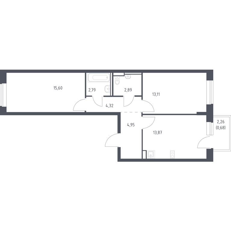 Продажа 1-комн. квартиры, 58,21 м² в ЖК «Егорово Парк», 1-й квартал, посёлок Жилино-1, городской округ Люберцы, Московская область, Россия #1 Продажа 1-комн. квартиры, 58,21 м² в ЖК «Егорово Парк», 1-й квартал, посёлок Жилино-1, городской округ Люберцы, Московская область, Россия #1