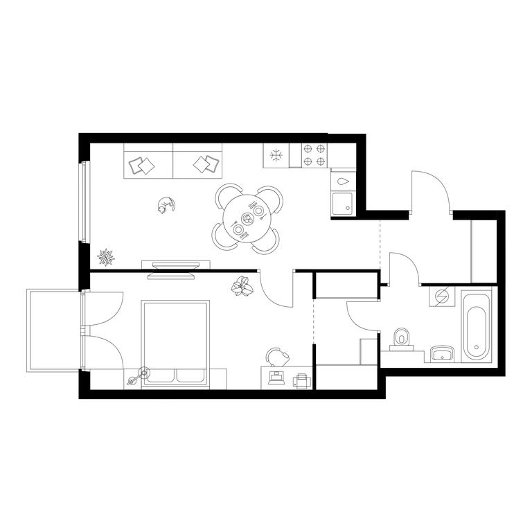 1-BD Apartment Sale, 46.9 sq. m. at Kronshtadtskiy 9, Kronshtadtsky Boulevard, 9с21, Moscow, Russia #1