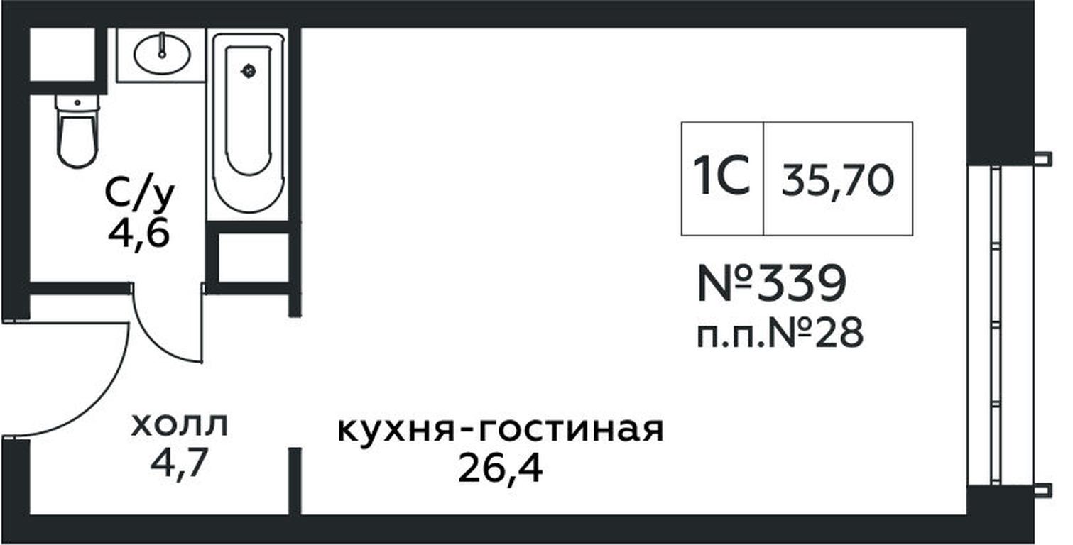 Apartment Sale, 35.7 sq. m. at Stremyannyj 2, Stremyanniy Lane, 2, Moscow, Russia #1 Apartment Sale, 35.7 sq. m. at Stremyannyj 2, Stremyanniy Lane, 2, Moscow, Russia #1