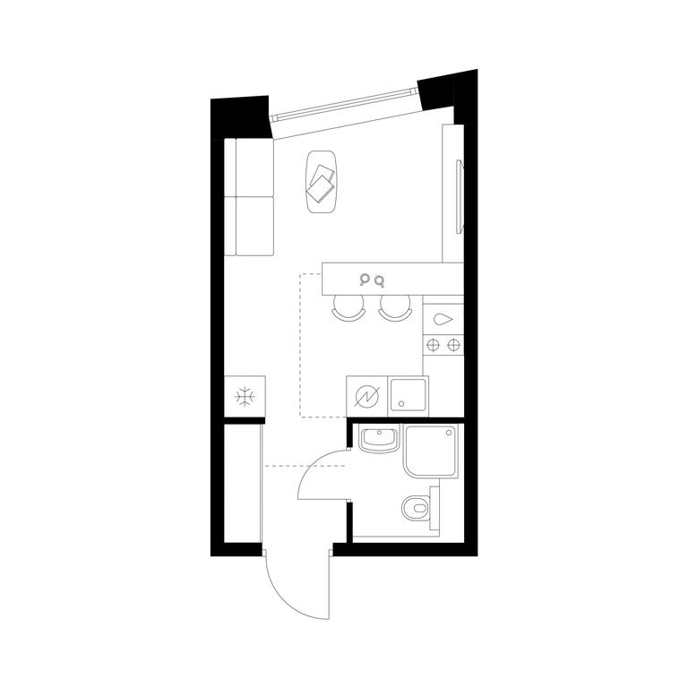Apartment Sale, 20.4 sq. m. at Businovskiy Park, Izhorskaya Street, 6с5, Moscow, Russia #1
