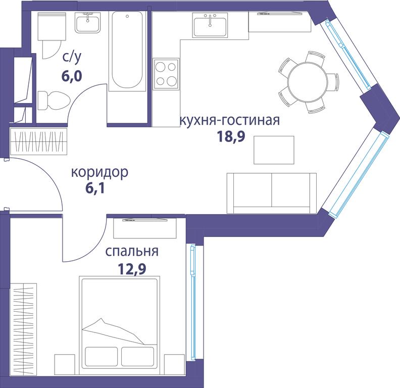 Продажа 1-комн. квартиры, 43,9 м² в ЖК «Символ», проезд Невельского, 6к1, Москва, Россия #1 Продажа 1-комн. квартиры, 43,9 м² в ЖК «Символ», проезд Невельского, 6к1, Москва, Россия #1