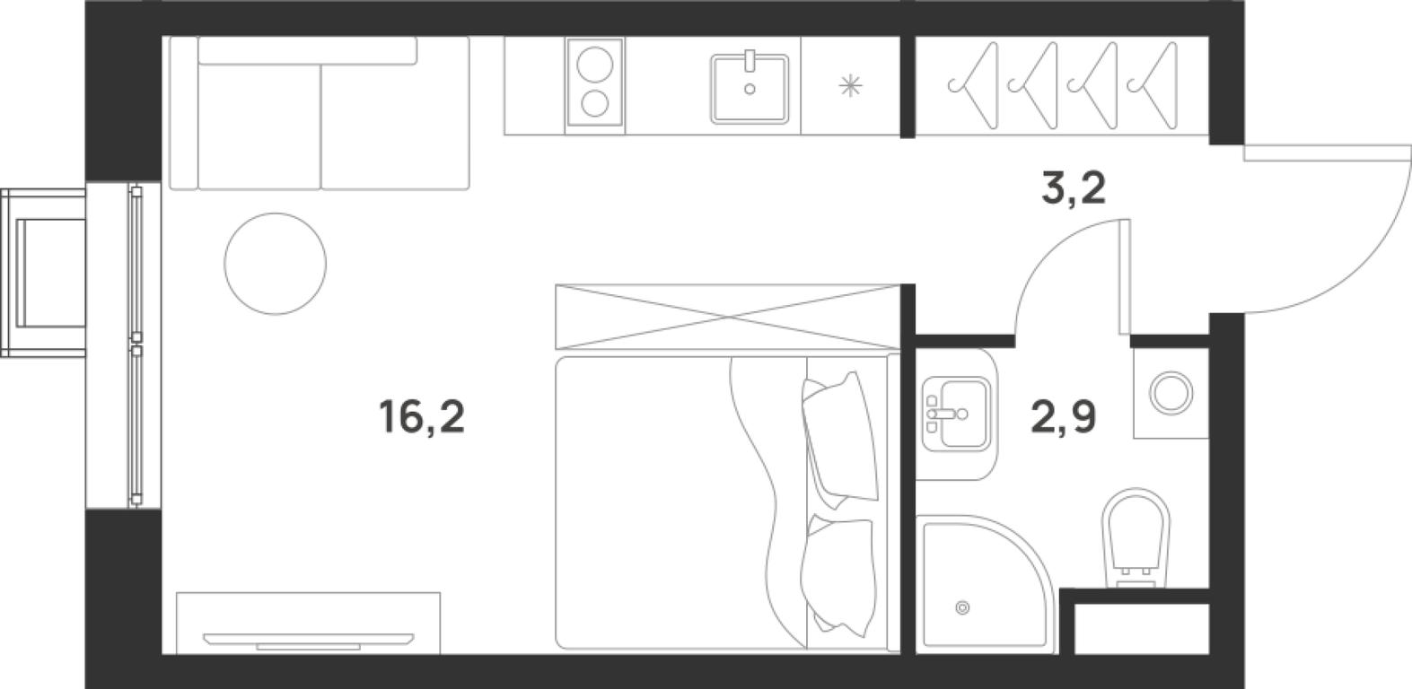 Apartment Sale, 22.3 sq. m. at Газопровод, Sosenskoye Settlement, Moscow, Russia #1