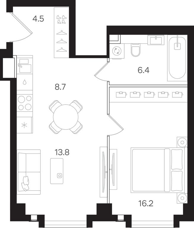 1-BD Apartment Sale, 49.6 sq. m. at Mangazeya na Tulskoy, Bolshaya Tulskaya Street, Moscow, Russia #1 1-BD Apartment Sale, 49.6 sq. m. at Mangazeya na Tulskoy, Bolshaya Tulskaya Street, Moscow, Russia #1