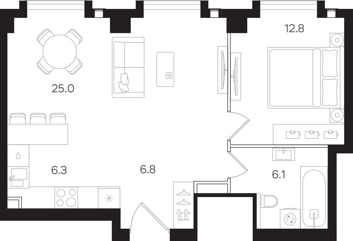 1-BD Apartment Sale, 57 sq. m. at Mangazeya na Tulskoy, Bolshaya Tulskaya Street, Moscow, Russia #1 1-BD Apartment Sale, 57 sq. m. at Mangazeya na Tulskoy, Bolshaya Tulskaya Street, Moscow, Russia #1