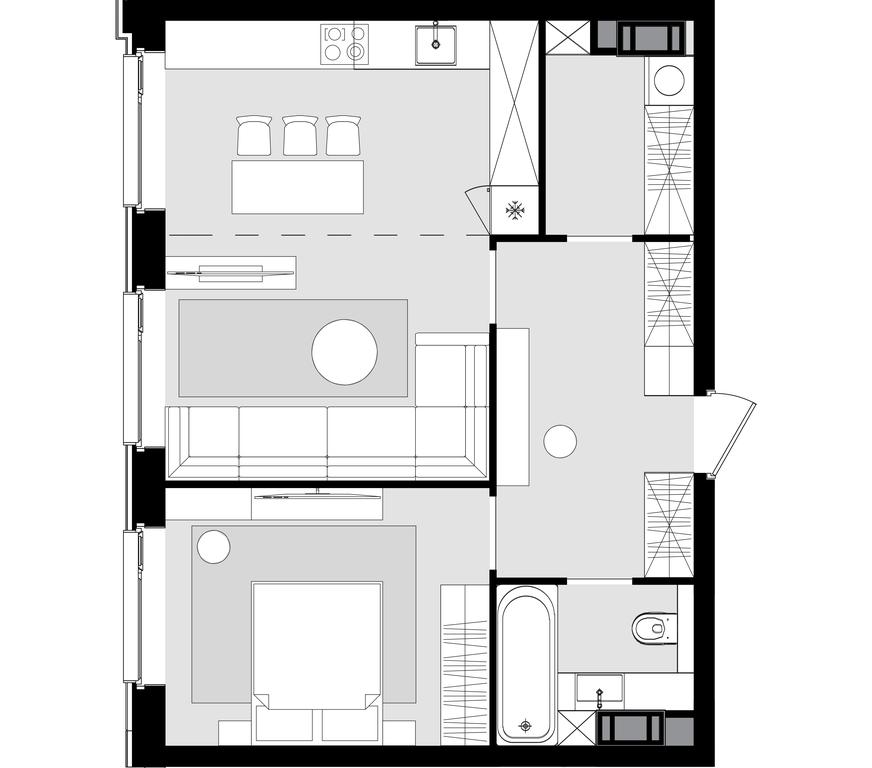 2-BD Apartment Sale, 56.7 sq. m. at Crystal, Generala Glagoleva Street, 16с1, Moscow, Russia #1 2-BD Apartment Sale, 56.7 sq. m. at Crystal, Generala Glagoleva Street, 16с1, Moscow, Russia #1