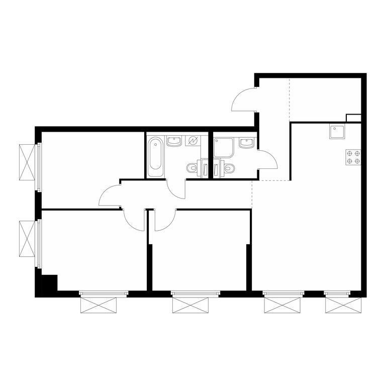 3-BD Apartment Sale, 81 sq. m. at Mitinskiy Les, Muravskaya Street, 44А, Moscow, Russia #1 3-BD Apartment Sale, 81 sq. m. at Mitinskiy Les, Muravskaya Street, 44А, Moscow, Russia #1