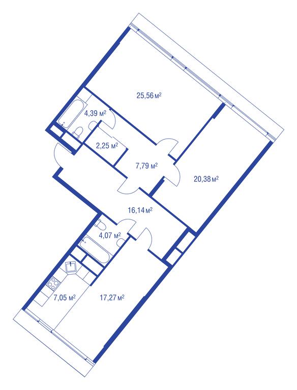 2-BD Apartment Sale, 103.8 sq. m. at iLove, улица Бочкова, 11А, Москва, Россия #1