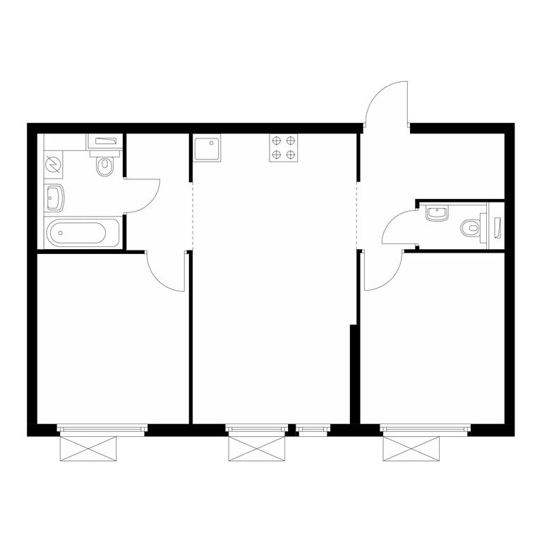 2-BD Apartment Sale, 58.3 sq. m. at Mitinskiy Les, Muravskaya Street, 44А, Moscow, Russia #1 2-BD Apartment Sale, 58.3 sq. m. at Mitinskiy Les, Muravskaya Street, 44А, Moscow, Russia #1