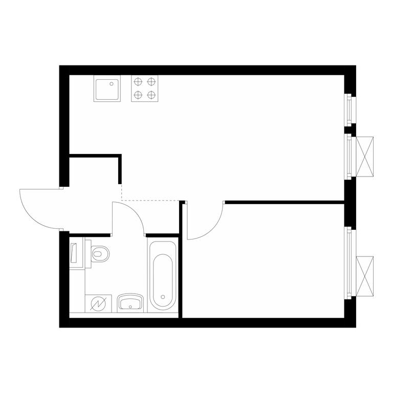 1-BD Apartment Sale, 32.3 sq. m. at Mitinskiy Les, Muravskaya Street, 44А, Moscow, Russia #1 1-BD Apartment Sale, 32.3 sq. m. at Mitinskiy Les, Muravskaya Street, 44А, Moscow, Russia #1