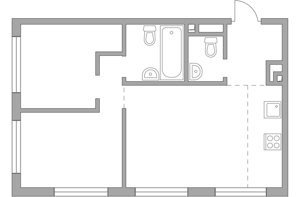 2-BD Apartment Sale, 56.16 sq. m. at BeLuck Kolomenskoe, Kashirskoye Highway, Moscow, Russia #2 2-BD Apartment Sale, 56.16 sq. m. at BeLuck Kolomenskoe, Kashirskoye Highway, Moscow, Russia #2