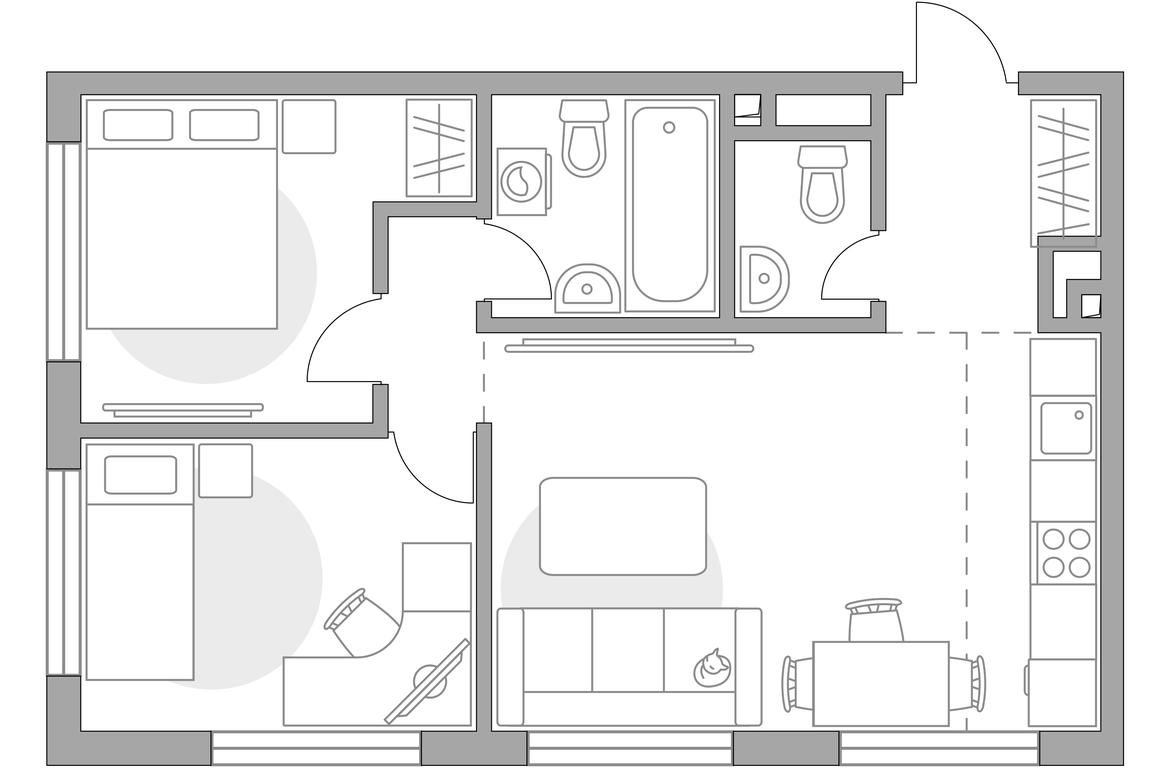 2-BD Apartment Sale, 56.16 sq. m. at BeLuck Kolomenskoe, Kashirskoye Highway, Moscow, Russia #1 2-BD Apartment Sale, 56.16 sq. m. at BeLuck Kolomenskoe, Kashirskoye Highway, Moscow, Russia #1