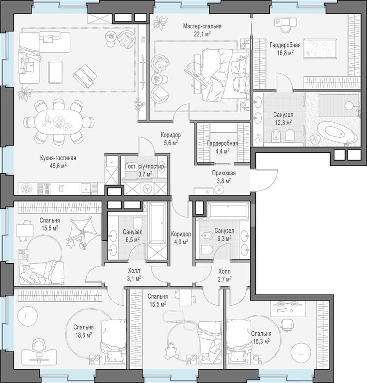 Продажа 5-комн. квартиры, 200,5 м² в ЖК «Сервисные резиденции в клубных особняках «Ильинка 3/8»», улица Ильинка, 3/8с4, Москва, Россия #1 Продажа 5-комн. квартиры, 200,5 м² в ЖК «Сервисные резиденции в клубных особняках «Ильинка 3/8»», улица Ильинка, 3/8с4, Москва, Россия #1