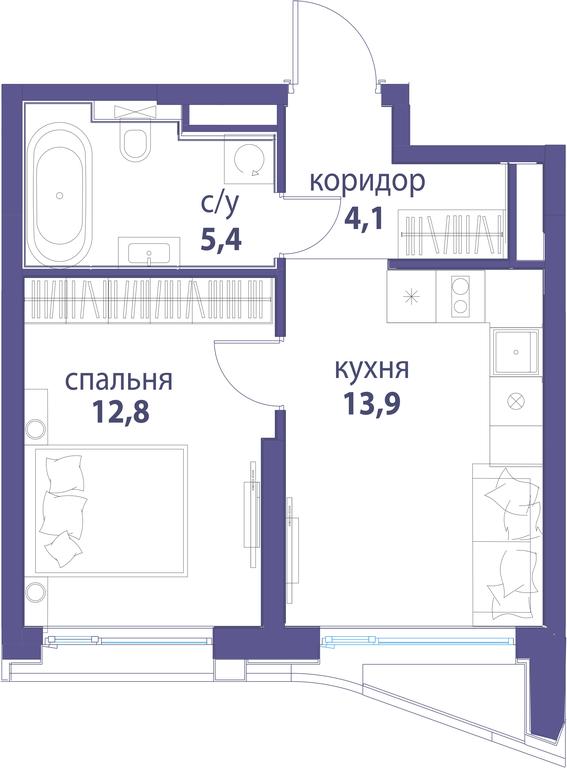 Продажа 1-комн. квартиры, 36,2 м² в ЖК «Символ», проезд Невельского, 6к1, Москва, Россия #1 Продажа 1-комн. квартиры, 36,2 м² в ЖК «Символ», проезд Невельского, 6к1, Москва, Россия #1