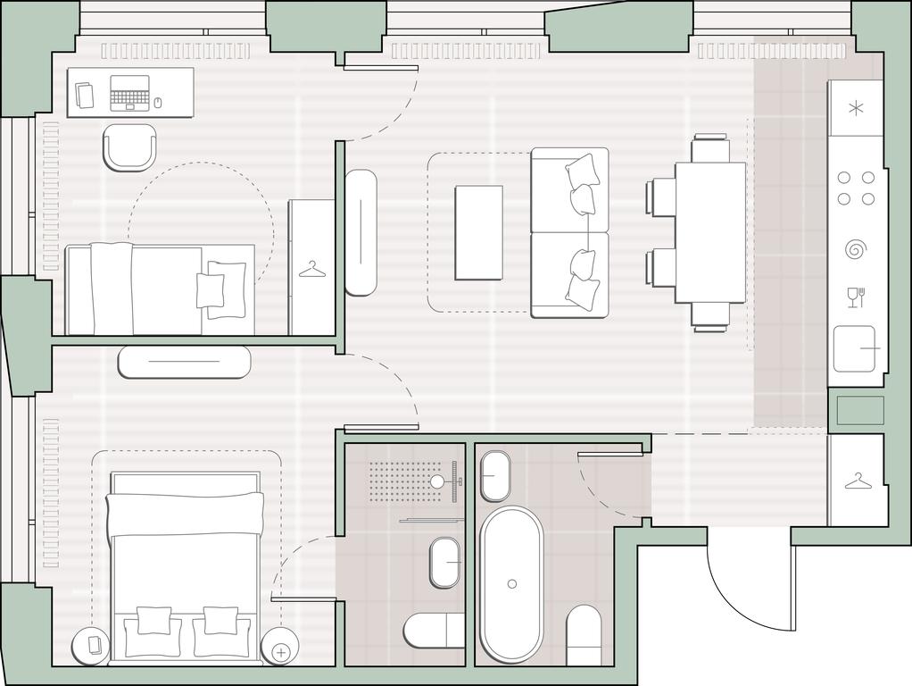 2-BD Apartment Sale, 55 sq. m. at Sreda na Lobachevskogo, Ochakovskoye Highway, Moscow, Russia #1 2-BD Apartment Sale, 55 sq. m. at Sreda na Lobachevskogo, Ochakovskoye Highway, Moscow, Russia #1