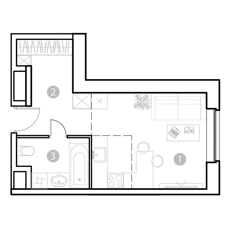 Apartment Sale, 28.08平方米 at EvoPark Sokolniki, Poteshnaya Street, Moscow, Russia #1