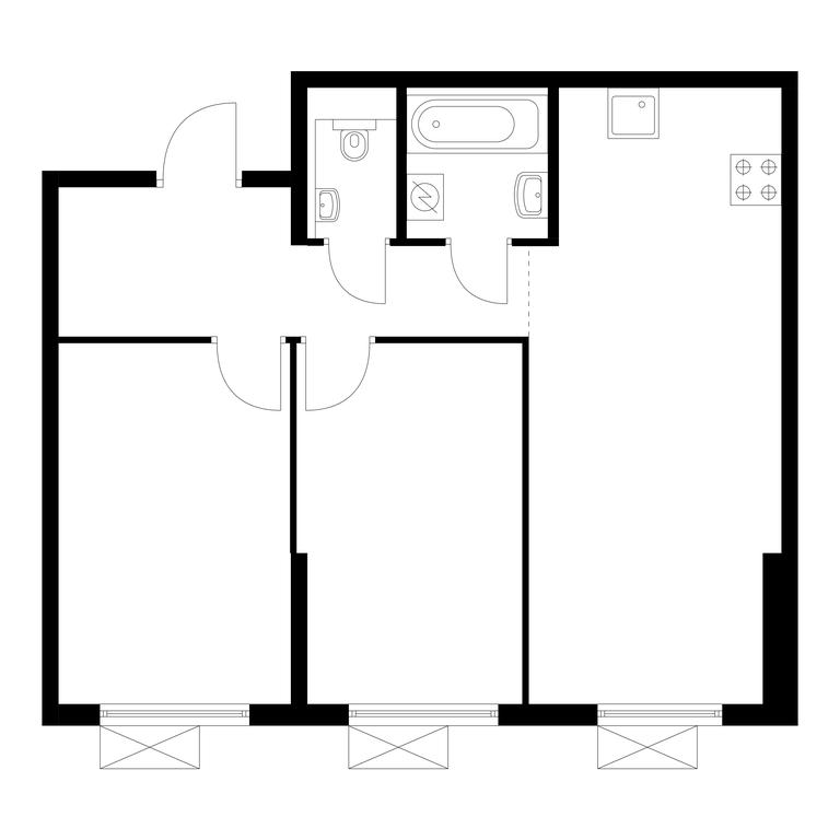 2-BD Apartment Sale, 57.4平方米 at Liublinskiy Park, Lyublinskaya Street, 78к2, Moscow, Russia #1