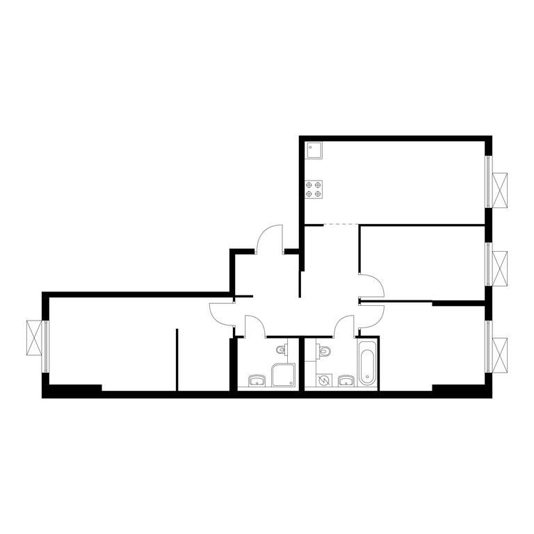 3-BD Apartment Sale, 79.5平方米 at Liublinskiy Park, Lyublinskaya Street, 78к2, Moscow, Russia #1 3-BD Apartment Sale, 79.5平方米 at Liublinskiy Park, Lyublinskaya Street, 78к2, Moscow, Russia #1