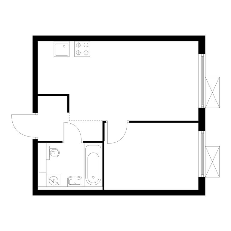 1-BD Apartment Sale, 34.6 sq. m. at Liublinskiy Park, Lyublinskaya Street, 78к2, Moscow, Russia #1
