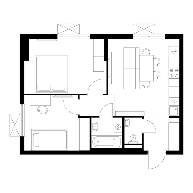 2-BD Apartment Sale, 50.8平方米 at Volzhskiy Park, 1st Grayvoronovsky Drive, 3с11, Moscow, Russia #1 2-BD Apartment Sale, 50.8平方米 at Volzhskiy Park, 1st Grayvoronovsky Drive, 3с11, Moscow, Russia #1