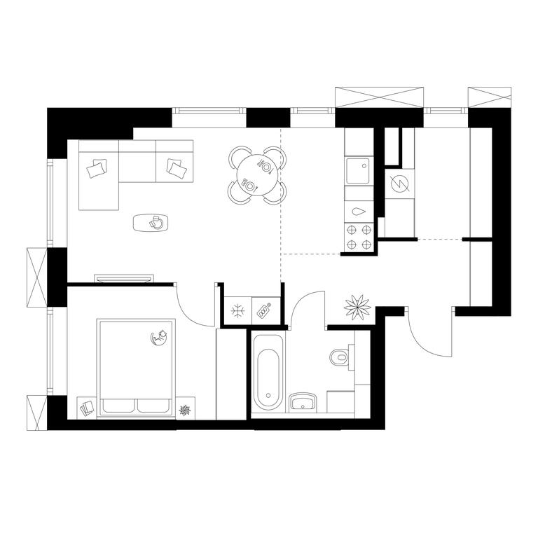 1-BD Apartment Sale, 42.6 sq. m. at Plehanova 11, Plekhanova Street, 13с6, Moscow, Russia #1 1-BD Apartment Sale, 42.6 sq. m. at Plehanova 11, Plekhanova Street, 13с6, Moscow, Russia #1