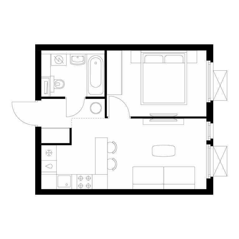 1-BD Apartment Sale, 34 sq. m. at Yaroslavskij kvartal, Yaroslavskiy Drive, 116, Korolyov, Moscow Region, Russia #2 1-BD Apartment Sale, 34 sq. m. at Yaroslavskij kvartal, Yaroslavskiy Drive, 116, Korolyov, Moscow Region, Russia #2