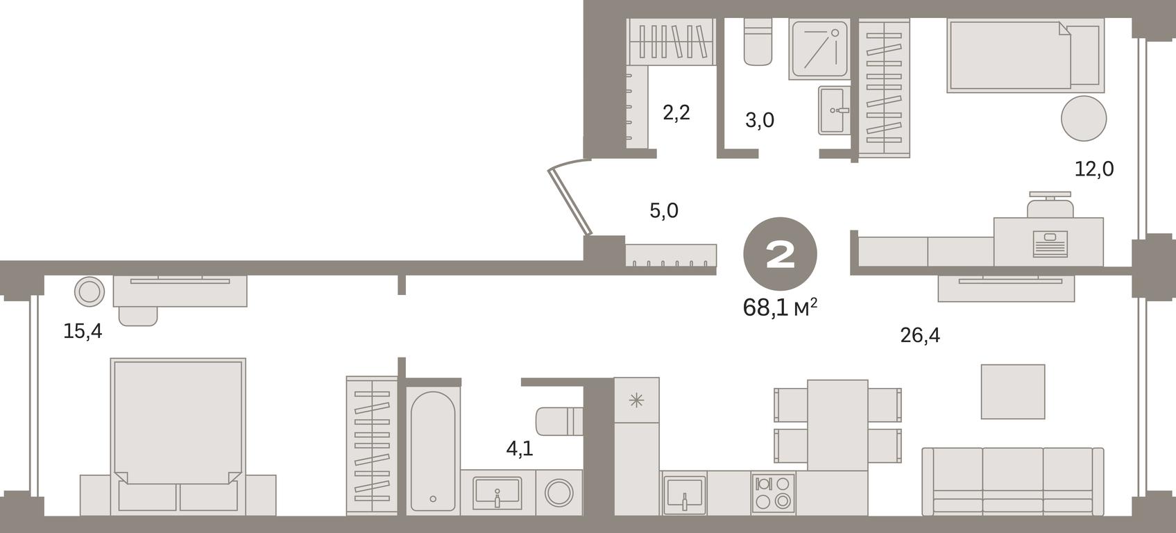 Продажа 2-комн. квартиры, 68,1 м² в ЖК «Дом А», Дубининская улица, вл59к2, Москва, Россия #1 Продажа 2-комн. квартиры, 68,1 м² в ЖК «Дом А», Дубининская улица, вл59к2, Москва, Россия #1