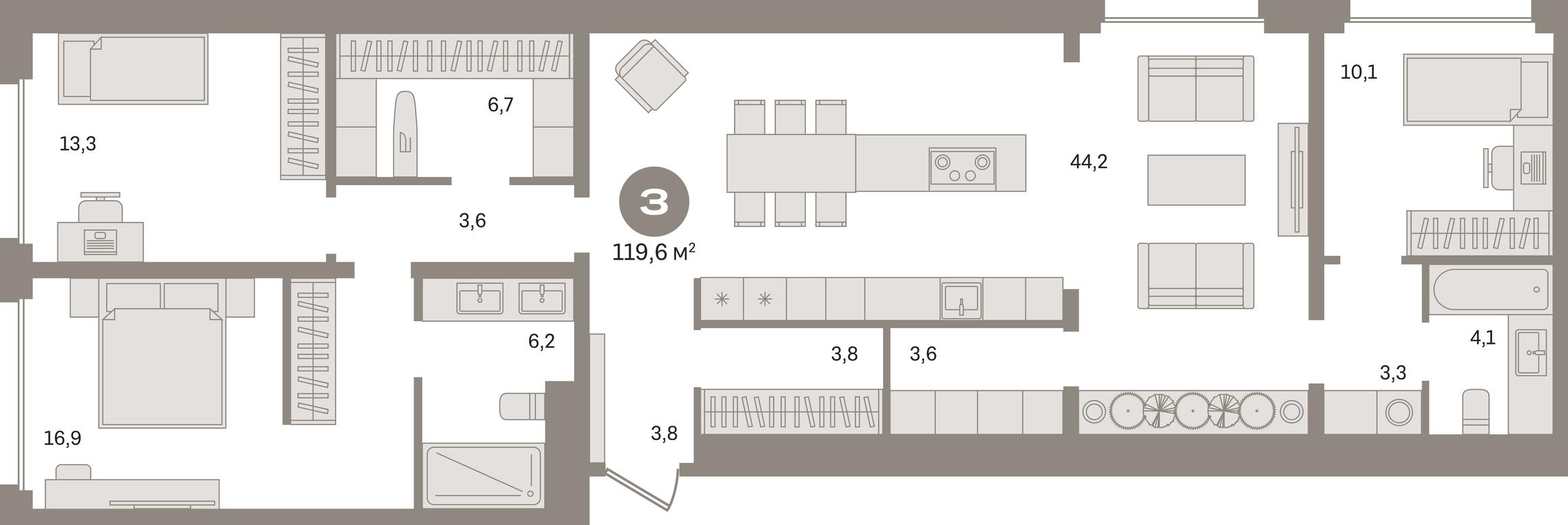 3-BD Apartment Sale, 119.6 sq. m. at Dom A, Dubininskaya Street, вл59к2, Moscow, Russia #1 3-BD Apartment Sale, 119.6 sq. m. at Dom A, Dubininskaya Street, вл59к2, Moscow, Russia #1