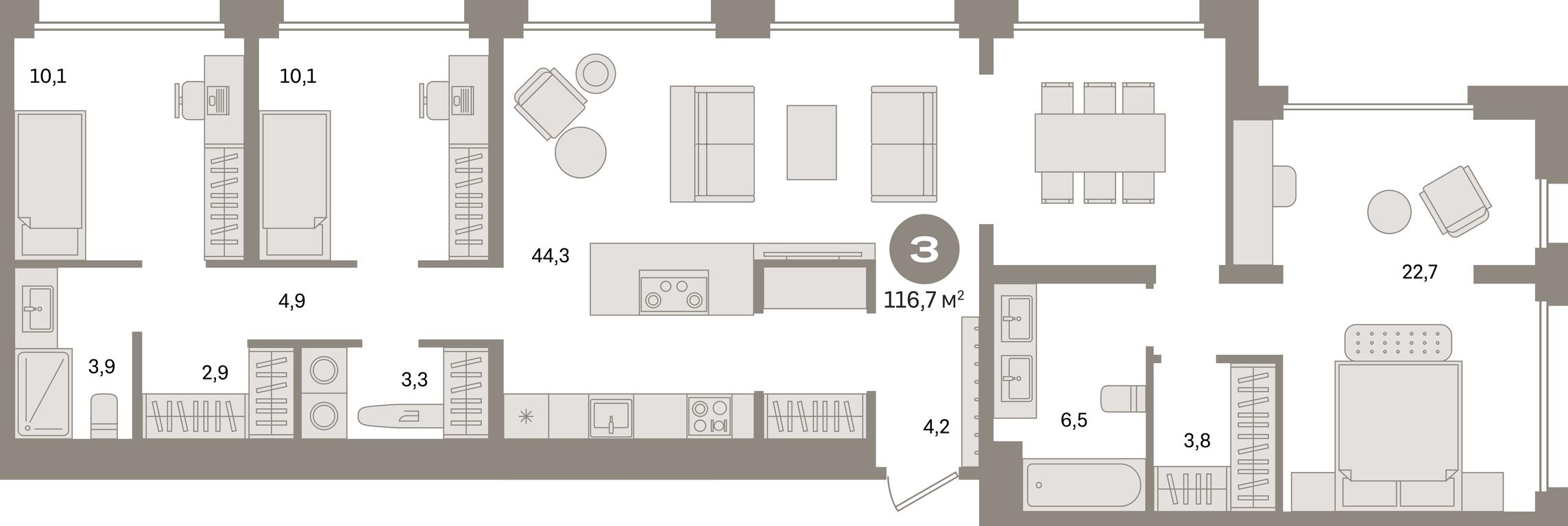 3-BD Apartment Sale, 116.7平方米 at Dom A, Dubininskaya Street, вл59к2, Moscow, Russia #1 3-BD Apartment Sale, 116.7平方米 at Dom A, Dubininskaya Street, вл59к2, Moscow, Russia #1