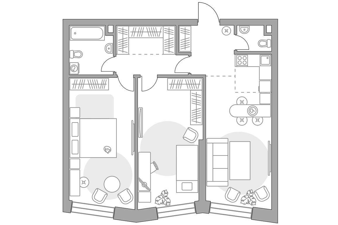 2-BD Apartment Sale, 81.07 sq. m. at MYPRIORITY Paveletskaya, Dubininskaya Street, 17с2, Moscow, Russia #1 2-BD Apartment Sale, 81.07 sq. m. at MYPRIORITY Paveletskaya, Dubininskaya Street, 17с2, Moscow, Russia #1