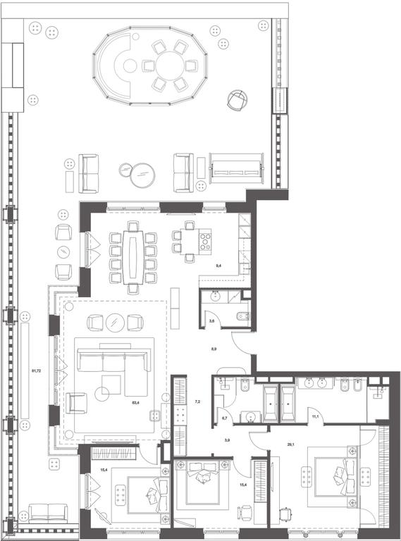 Apartment Sale, 170.9平方米 at Russian Seasons, Bolshaya Ordynka Street, 19с9, Moscow, Russia #2