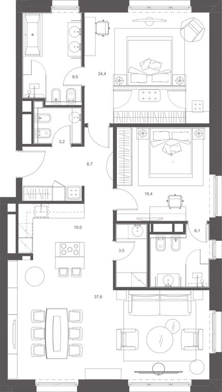 Apartment Sale, 117.87平方米 at Russian Seasons, Bolshaya Ordynka Street, 19с9, Moscow, Russia #2 Apartment Sale, 117.87平方米 at Russian Seasons, Bolshaya Ordynka Street, 19с9, Moscow, Russia #2