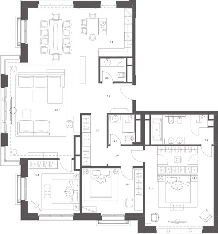 Apartment Sale, 168.82平方米 at Russian Seasons, Bolshaya Ordynka Street, 19с9, Moscow, Russia #2 Apartment Sale, 168.82平方米 at Russian Seasons, Bolshaya Ordynka Street, 19с9, Moscow, Russia #2
