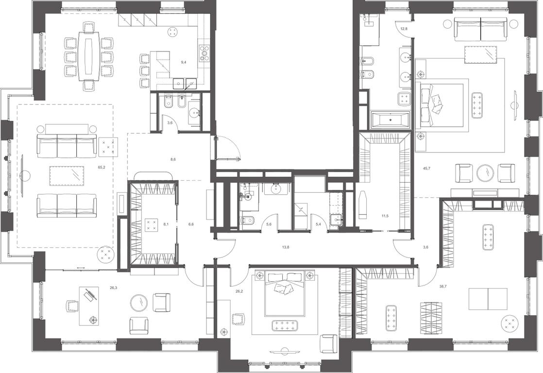 Apartment Sale, 117.16平方米 at Russian Seasons, Bolshaya Ordynka Street, 19с9, Moscow, Russia #2