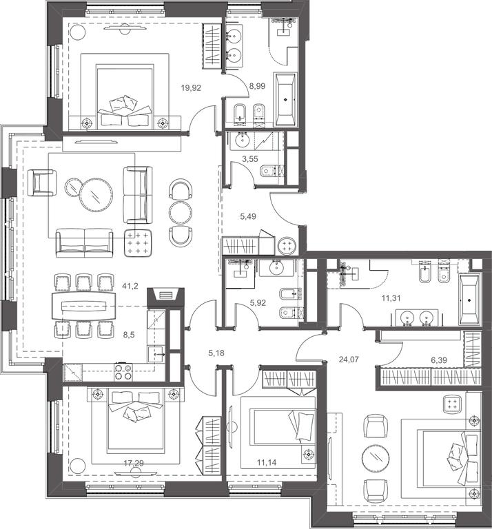 Apartment Sale, 168.95平方米 at Russian Seasons, Bolshaya Ordynka Street, 19с9, Moscow, Russia #2 Apartment Sale, 168.95平方米 at Russian Seasons, Bolshaya Ordynka Street, 19с9, Moscow, Russia #2