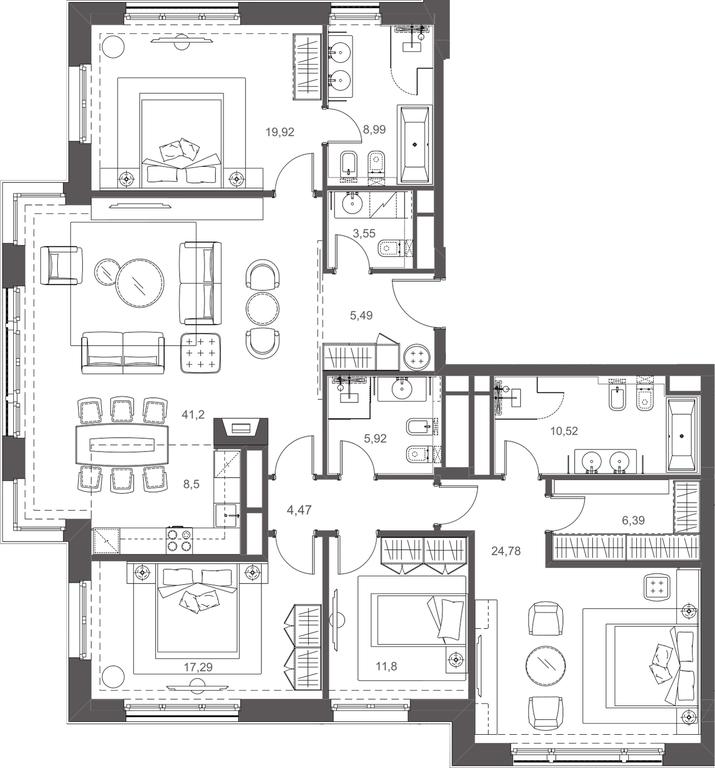 Apartment Sale, 168.82平方米 at Russian Seasons, Bolshaya Ordynka Street, 19с9, Moscow, Russia #2 Apartment Sale, 168.82平方米 at Russian Seasons, Bolshaya Ordynka Street, 19с9, Moscow, Russia #2