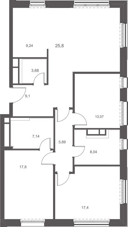Apartment Sale, 117.16平方米 at Russian Seasons, Bolshaya Ordynka Street, 19с9, Moscow, Russia #1