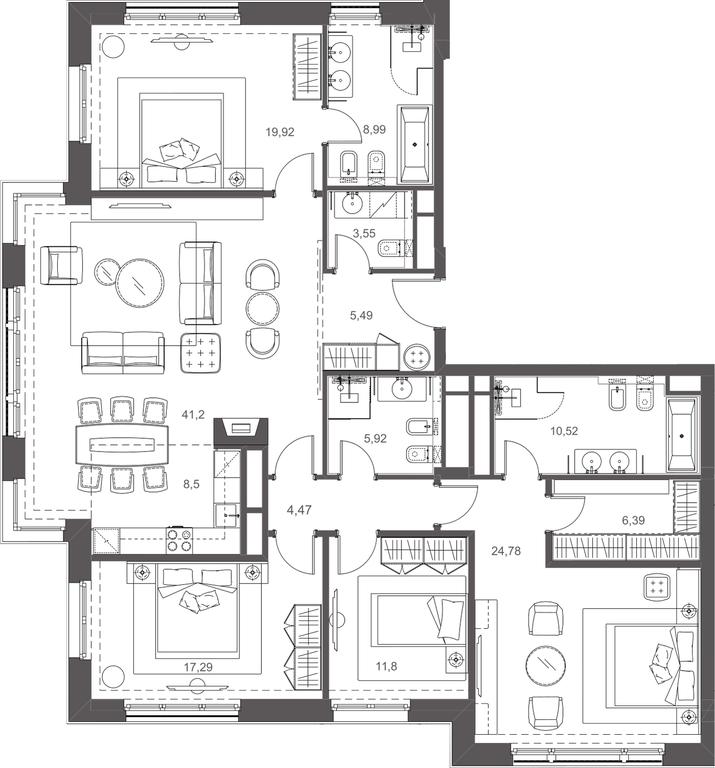 Apartment Sale, 168.82平方米 at Russian Seasons, Bolshaya Ordynka Street, 19с9, Moscow, Russia #2 Apartment Sale, 168.82平方米 at Russian Seasons, Bolshaya Ordynka Street, 19с9, Moscow, Russia #2