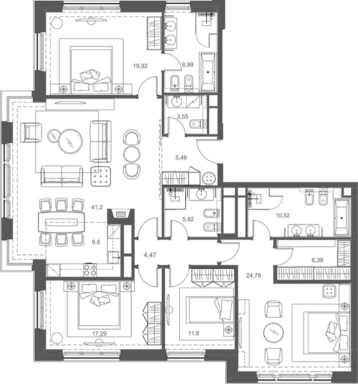 Apartment Sale, 168.82平方米 at Russian Seasons, Bolshaya Ordynka Street, 19с9, Moscow, Russia #2 Apartment Sale, 168.82平方米 at Russian Seasons, Bolshaya Ordynka Street, 19с9, Moscow, Russia #2