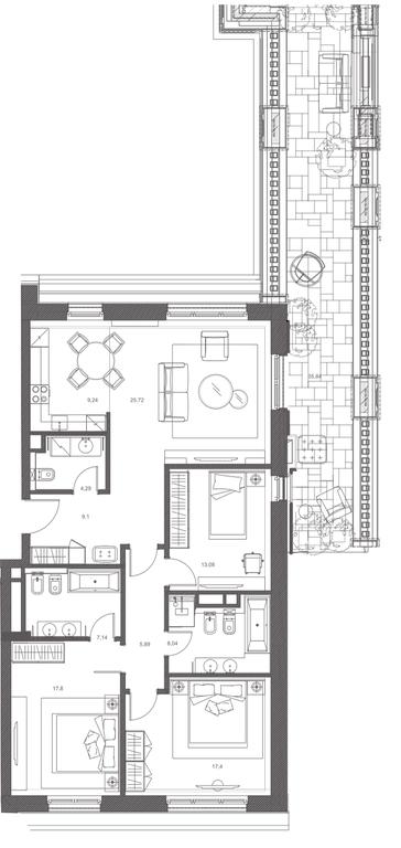 Apartment Sale, 117.7平方米 at Russian Seasons, Bolshaya Ordynka Street, 19с9, Moscow, Russia #2 Apartment Sale, 117.7平方米 at Russian Seasons, Bolshaya Ordynka Street, 19с9, Moscow, Russia #2