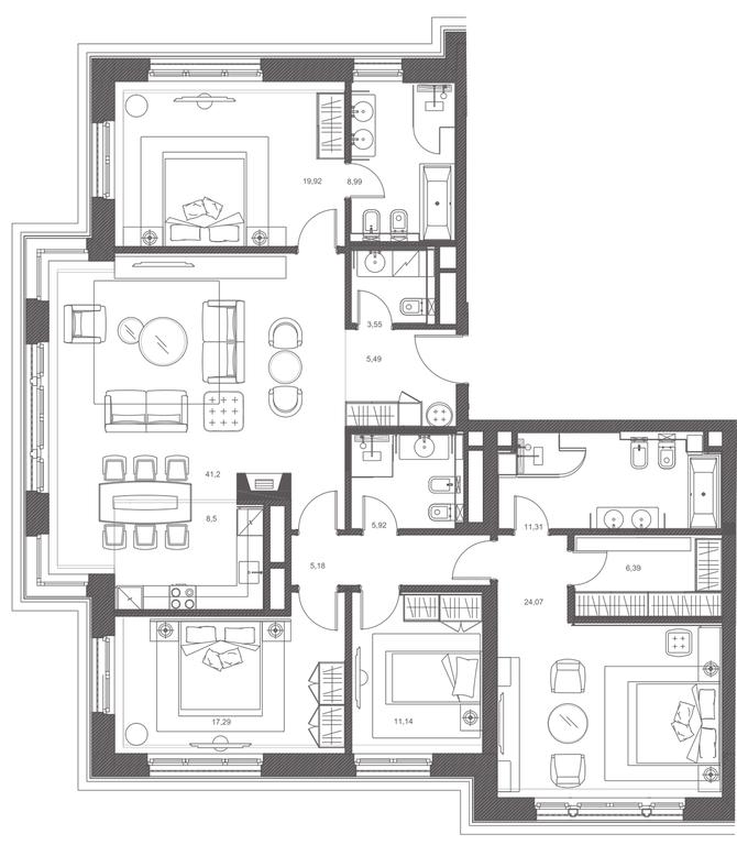 Apartment Sale, 168.96平方米 at Russian Seasons, Bolshaya Ordynka Street, 19с9, Moscow, Russia #2 Apartment Sale, 168.96平方米 at Russian Seasons, Bolshaya Ordynka Street, 19с9, Moscow, Russia #2