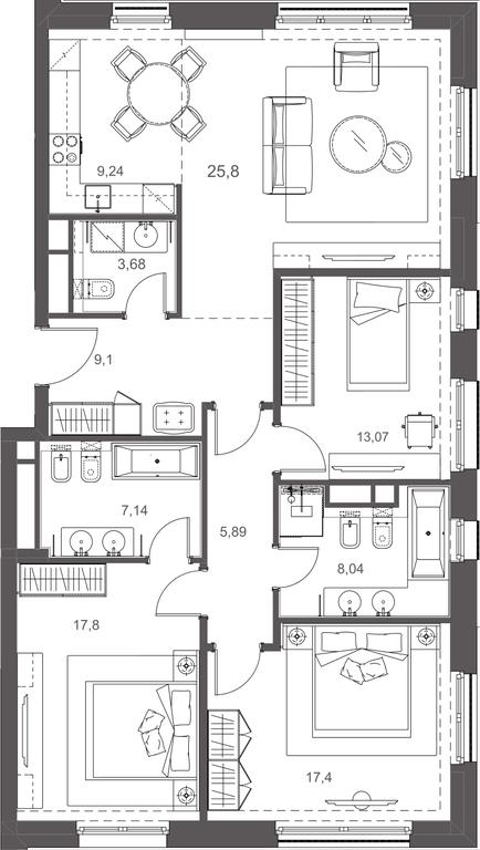 Apartment Sale, 117.16 sq. m. at Russian Seasons, Bolshaya Ordynka Street, 19с9, Moscow, Russia #2 Apartment Sale, 117.16 sq. m. at Russian Seasons, Bolshaya Ordynka Street, 19с9, Moscow, Russia #2