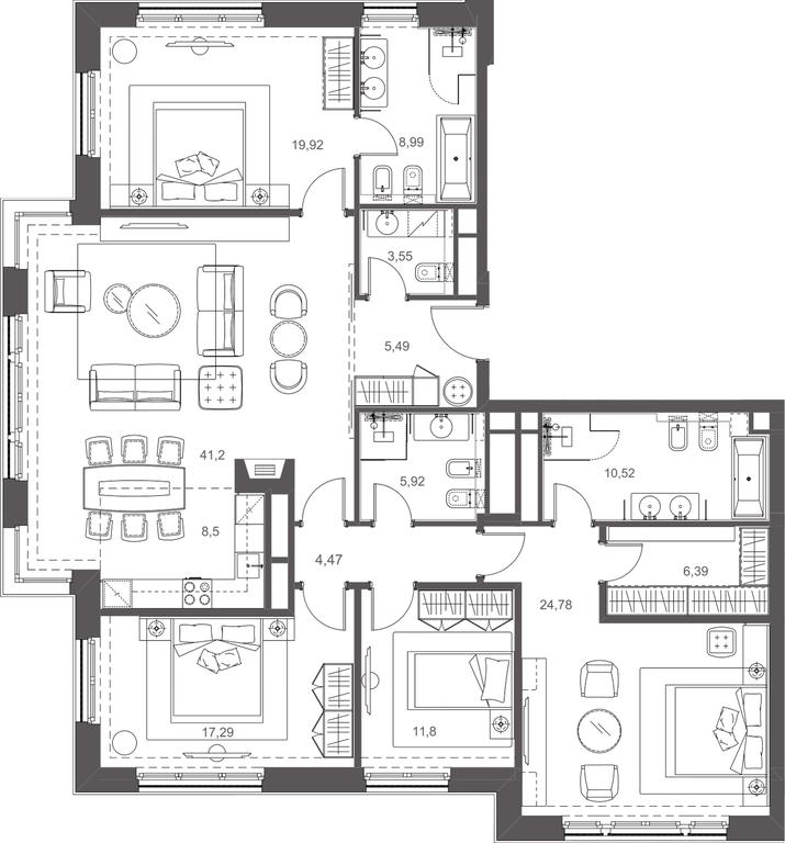 Apartment Sale, 168.82 sq. m. at Russian Seasons, Bolshaya Ordynka Street, 19с9, Moscow, Russia #2 Apartment Sale, 168.82 sq. m. at Russian Seasons, Bolshaya Ordynka Street, 19с9, Moscow, Russia #2