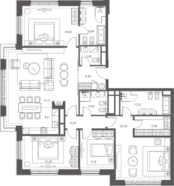 Apartment Sale, 168.82平方米 at Russian Seasons, Bolshaya Ordynka Street, 19с9, Moscow, Russia #2 Apartment Sale, 168.82平方米 at Russian Seasons, Bolshaya Ordynka Street, 19с9, Moscow, Russia #2