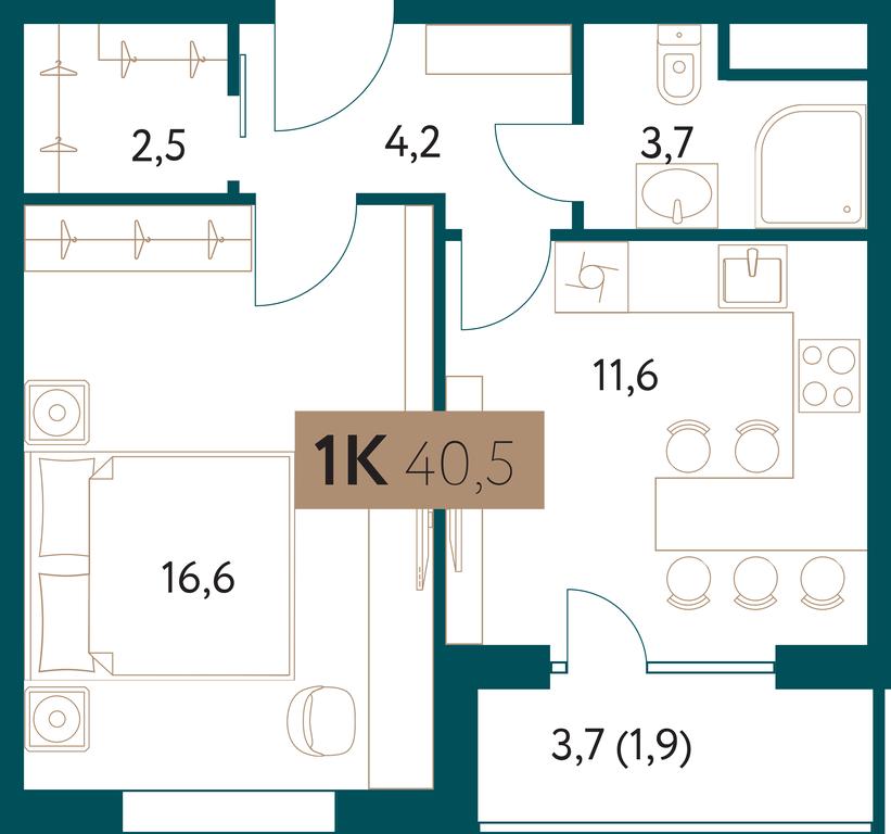1-BD Apartment Sale, 40.3 sq. m. at Nastoiashchee, Vinnitskaya Street, 8к1, Moscow, Russia #1 1-BD Apartment Sale, 40.3 sq. m. at Nastoiashchee, Vinnitskaya Street, 8к1, Moscow, Russia #1