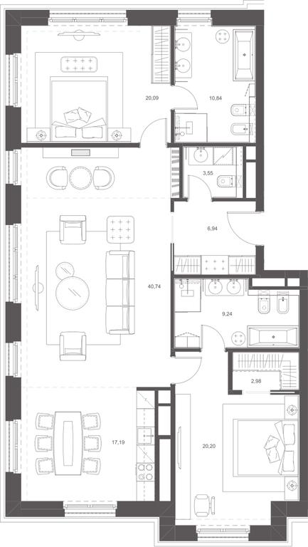 Apartment Sale, 129.54平方米 at Russian Seasons, Bolshaya Ordynka Street, 19с9, Moscow, Russia #2 Apartment Sale, 129.54平方米 at Russian Seasons, Bolshaya Ordynka Street, 19с9, Moscow, Russia #2